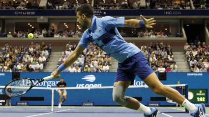Novak Djokovic, en una acción del partido ante Popyrin.