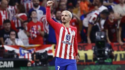 Griezmann celebra su gol ante el Real Madrid en la pasada temporada.