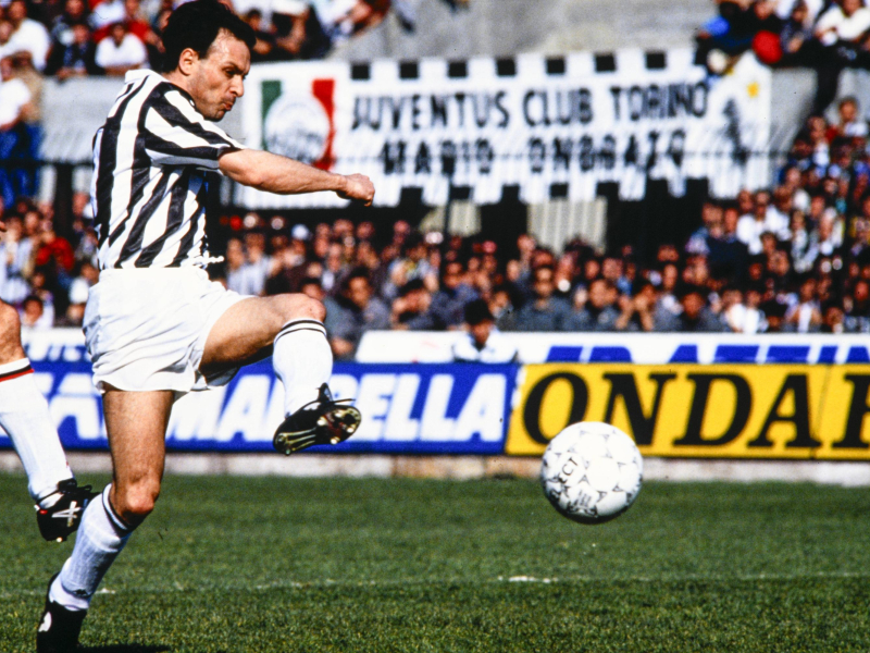 Salvatore Schillaci, durante un partido con la Juventus de Turín.