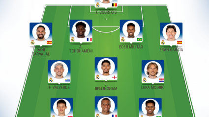 Once del Real Madrid vs Espanyol