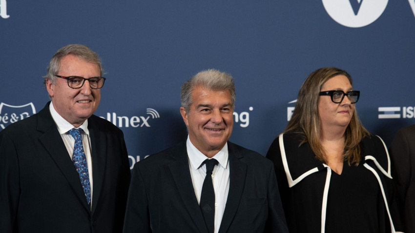 Joan Laporta en un acto de la Generalitat de Cataluña.