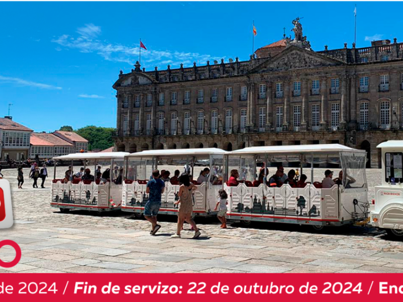 Captura de la web de la empresa Rías Baixas anunciando el fin del tren turístico