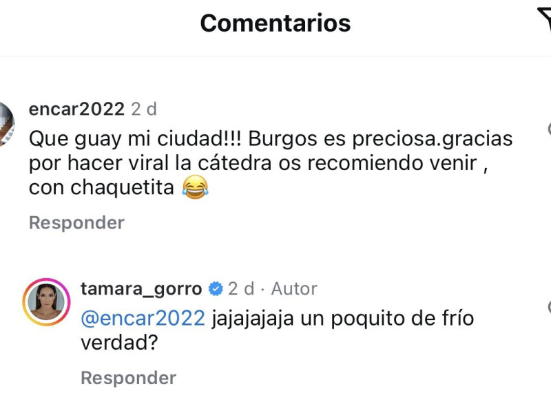 La recomendación que Tamara Gorro recibe de una seguidora