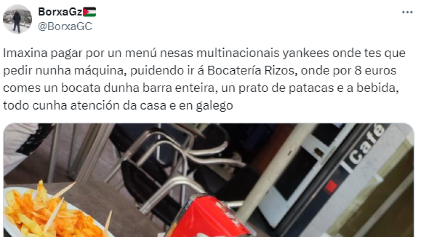 El menú de este bar de Pontevedra