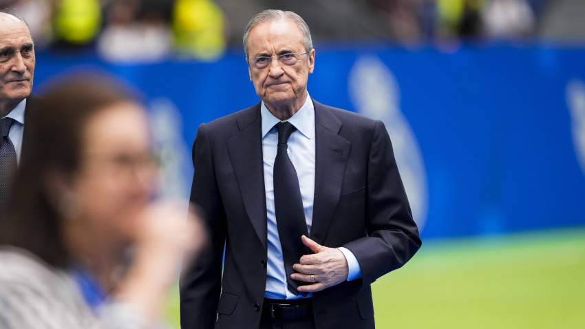 Florentino Pérez, en el Santiago Bernabéu