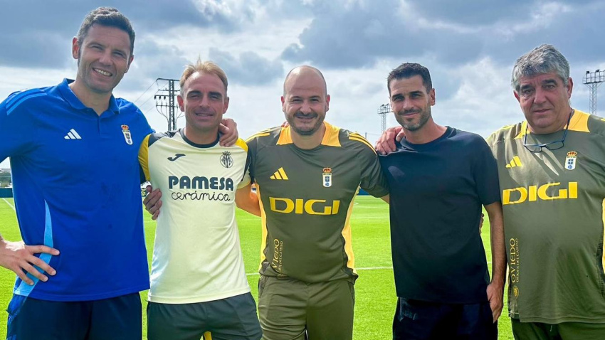 Annunziata y Héctor Font, en pretemporada con Silvino y Diego Cervero.