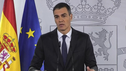 Pedro Sánchez, en el Palacio de la Moncloa