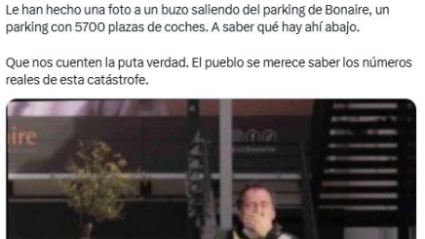 Captura de pantalla de tweet sobre Bonaire