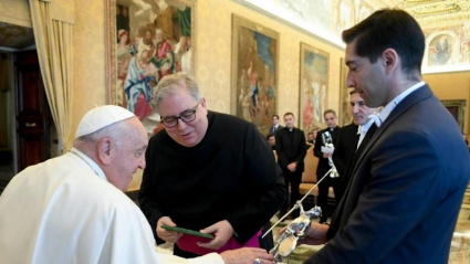 El Papa recibiendo a seminaristas de Toledo y Talavera de la Reina
