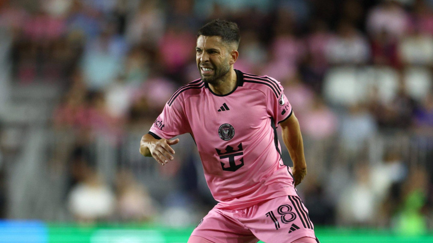 Jordi Alba, durante el partido ante el Atlanta United.