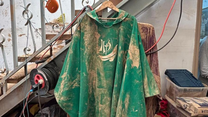 La parroquia de Santa Fe, en Alfafar, tras la DANA