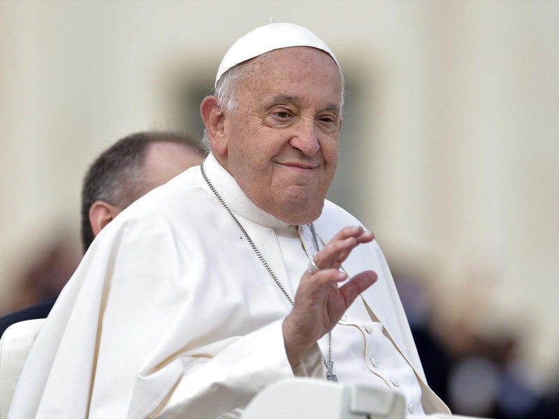 El Papa Francisco durante la proclamación de nuevos santos de la Iglesia Católica en la Jornada Mundial de las Misiones 2024