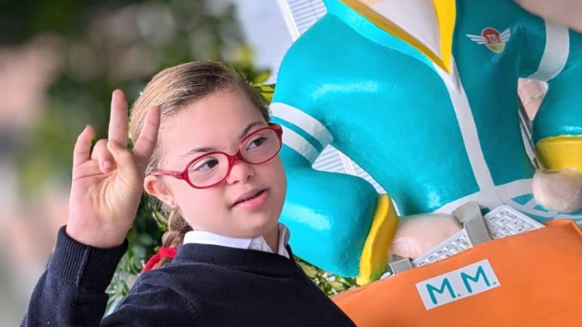 Menina con Síndrome de Down