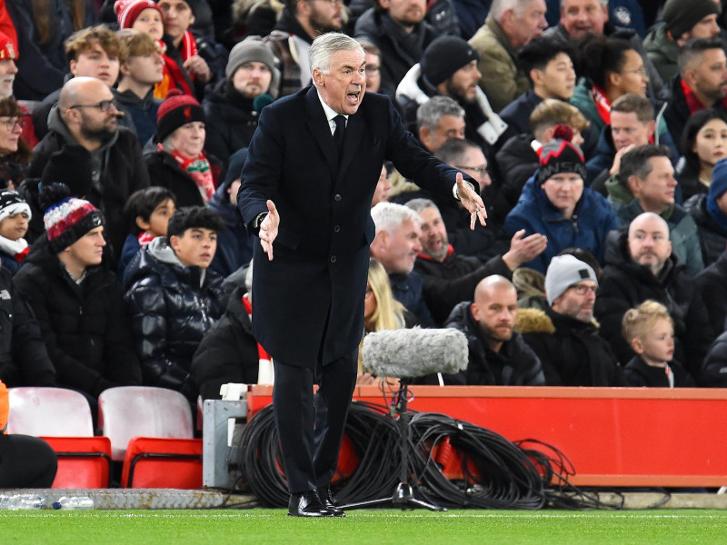 Carlo Ancelotti, en el Liverpool - Real Madrid