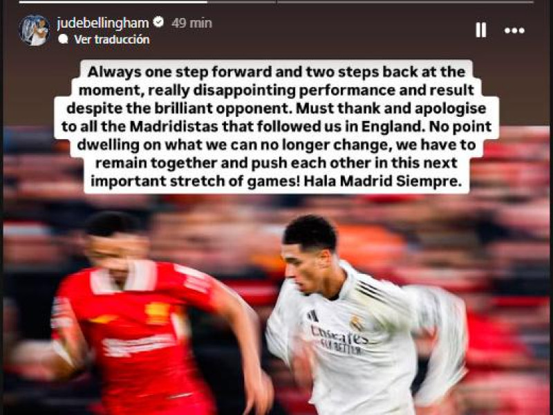 Las disculpas de Bellingham a los madridistas