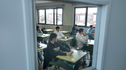 Alumnos de una clase de Primero de Bachillerato de un instiuto
