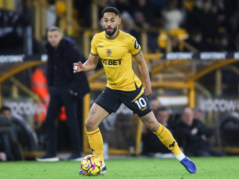 Matheus Cunha, con la camiseta del Wolves