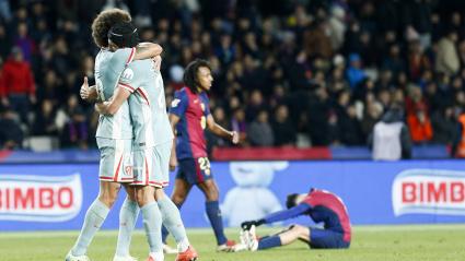Los jugadores del Atlético de Madrid celebran la victoria ante el Barcelona