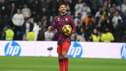 Jesús Navas, antes del partido entre el Real Madrid y el Sevilla