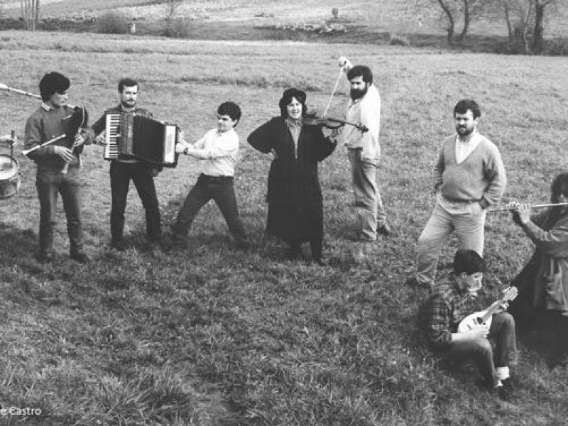 Sesión fotográfica de Fuxan os Ventos realizada no ano 1986