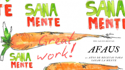 Portada del recetario 'Sanamente' de AFAUS