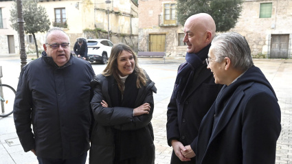 Los consejeros de Educación, Rocío Lucas, y de Sanidad, Alejandro Vázquez, se reúnen con el rector de la Universidad de Burgos, José Miguel García