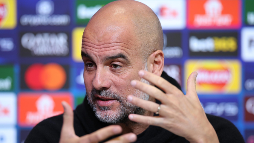 Pep Guardiola, en rueda de prensa