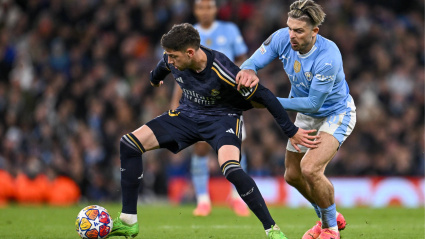 Jack Grealish y Fede Valverde, en la semifinal de la Champions League