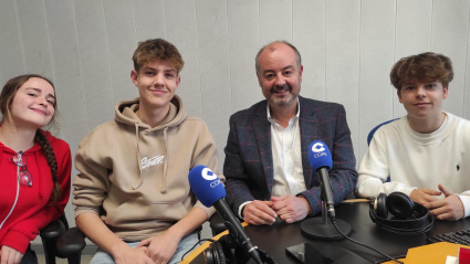 Cristina, Héctor, Sergio y Javi, del colegio Maristas de Segovia