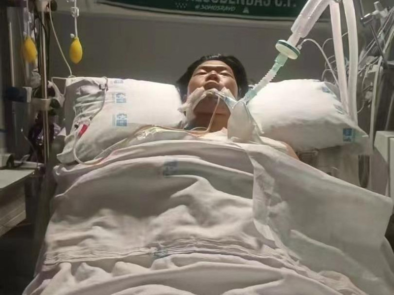 Guo Jiaxuan, en el hospital