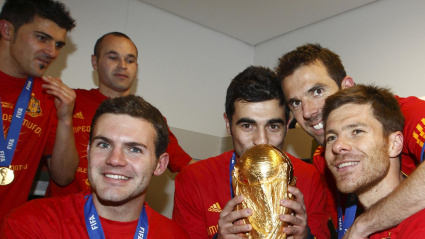 Villa, Iniesta, Mata, Albiol, Juan Mata y Xabi Alonso