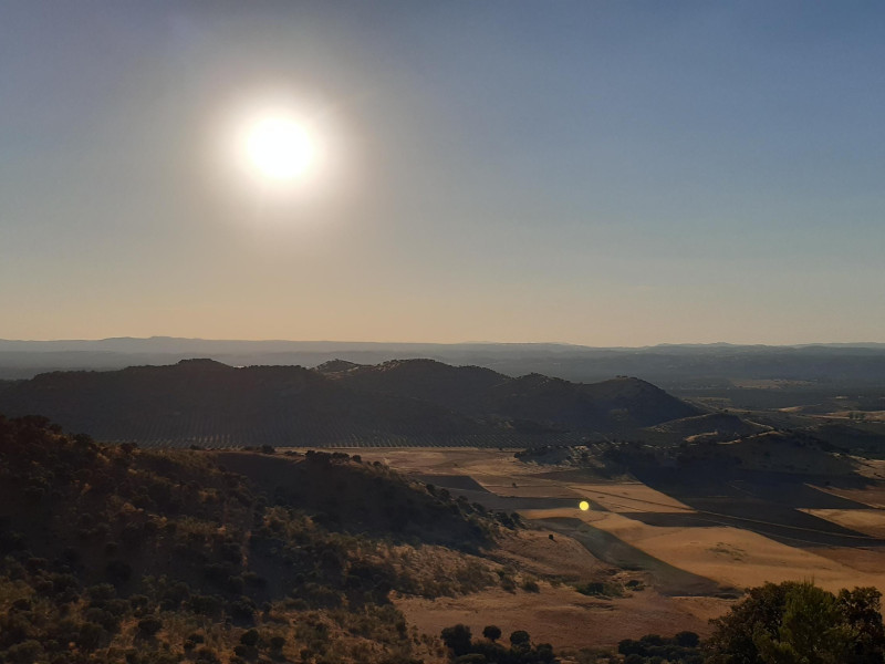Puesta de sol en la mina de la Mejicana
