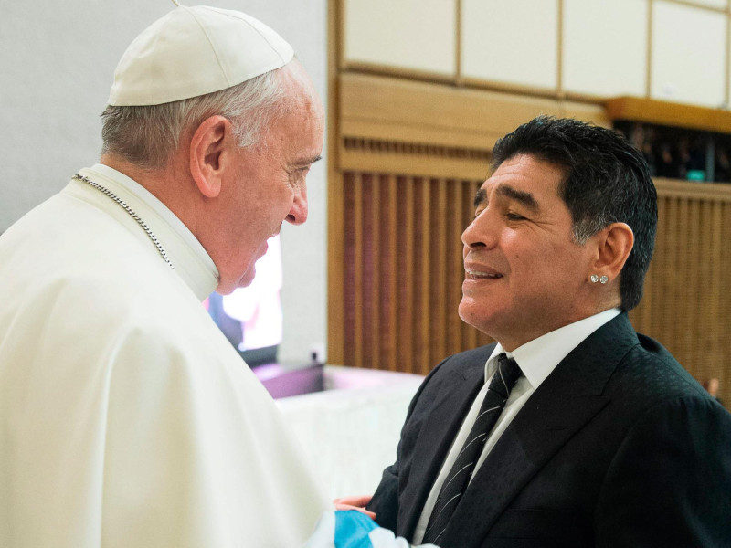 El Papa Francisco y Diego Armando Maradona