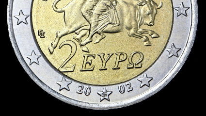 Moneda de dos euros con la famosa 's' en la estrella