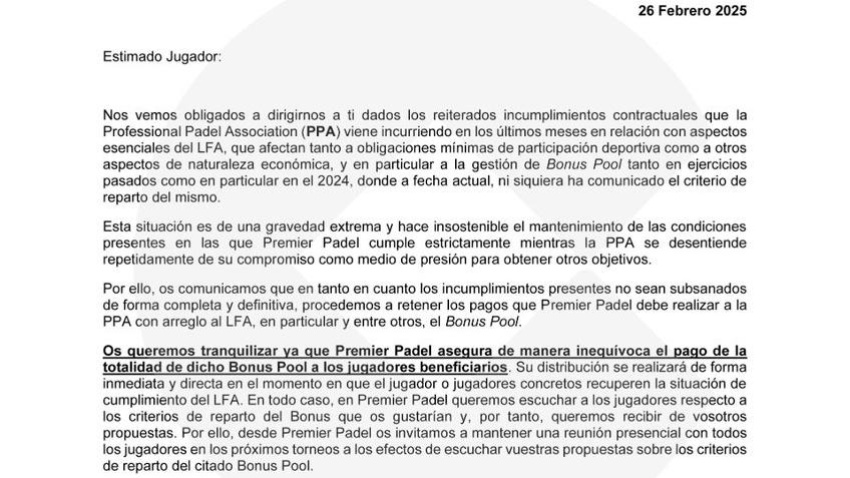Documento de la FPA