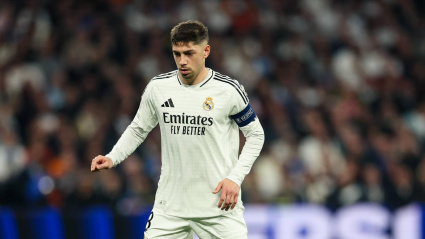 Fede Valverde, durante un partido del Real Madrid.