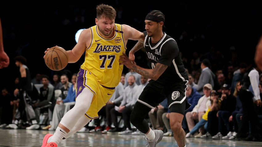 Luka Doncic, en el partido ante los Nets
