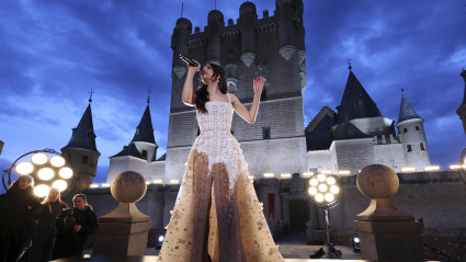 Rachel Segler en el estreno europeo de 'Blancanieves', organizado por Disney en el Alcázar de Segovia. Foto de Pablo Cuadra/Getty Images para Disney