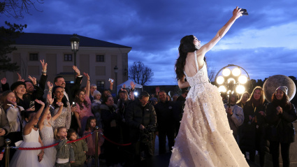 Rachel Segler en el estreno europeo de 'Blancanieves', organizado por Disney en el Alcázar de Segovia. Foto de Pablo Cuadra/Getty Images para Disney