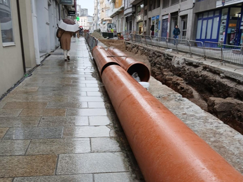 As obras no casco histórico de Lugo