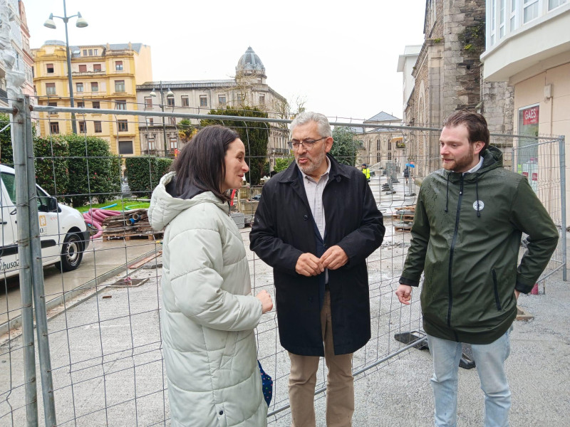 Miguel Fernández e Jorge Bustos supervisaron as obras do casco histórico de Lugo