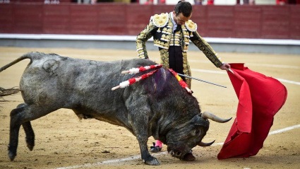 Natural de Damián Castaño al primer toro de su lote