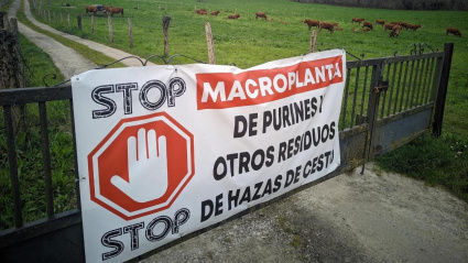 Pancarta de la protesta