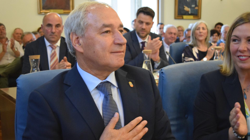 José Tomé, al lado de Pilar García Porto y delante de José María Arias y Fran Cajoto