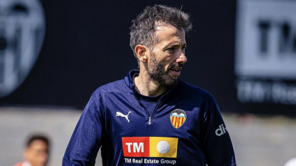 Corberán en una imagen del entreno en Paterna