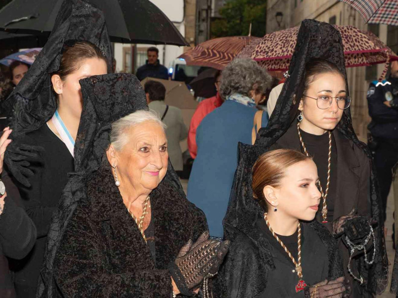 Mantillas en las procesiones de la Semana Santa de A Coruña