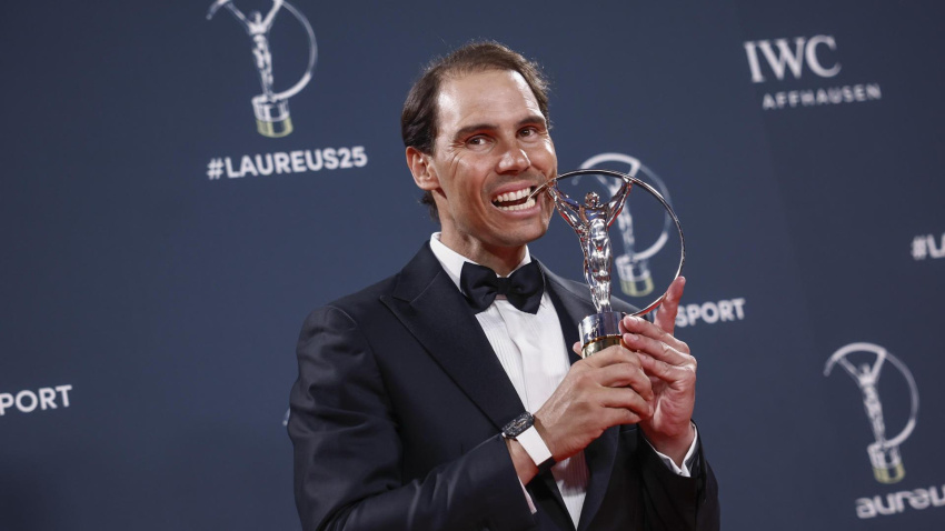 Rafa Nadal, con el Premio Laureus