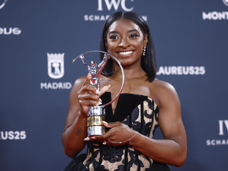 Simone Biles, con el Premio Laureus