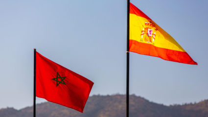 Banderas de España y Marruecos