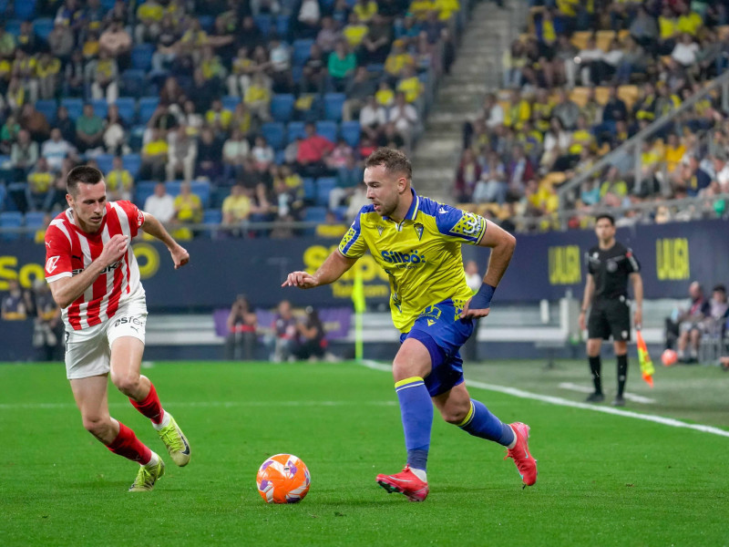Javi Ontiveros, en el Cádiz - Sporting